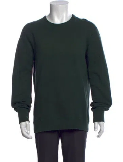 Pre-owned Reigning Champ Crew Neck Long Sleeve Sweatshirt In Green