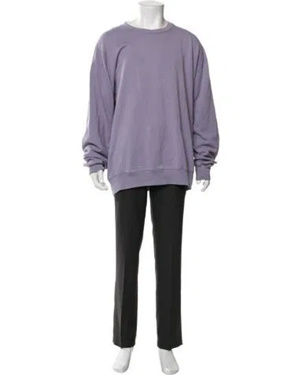 Pre-owned Reigning Champ Crew Neck Long Sleeve Sweatshirt In Purple