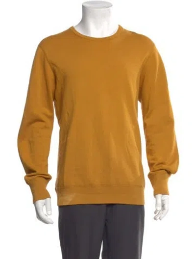 Pre-owned Reigning Champ Crew Neck Long Sleeve Sweatshirt In Yellow
