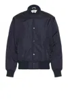 Reigning Champ Econyl Satin Nylon Stadium Jacket In Navy