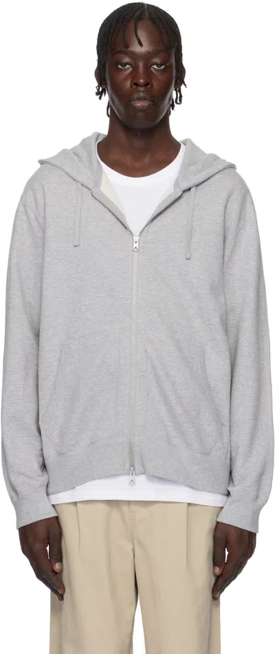 Reigning Champ Gray Midweight Terry Standard Zip Hoodie In 060 Hgrey
