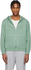 Reigning Champ Green Midweight Terry Standard Zip Hoodie In Sage