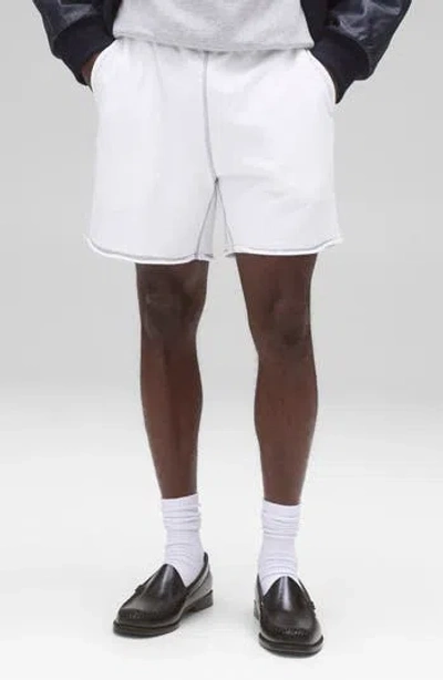 Reigning Champ Lightweight Terry Cutoff Shorts In White