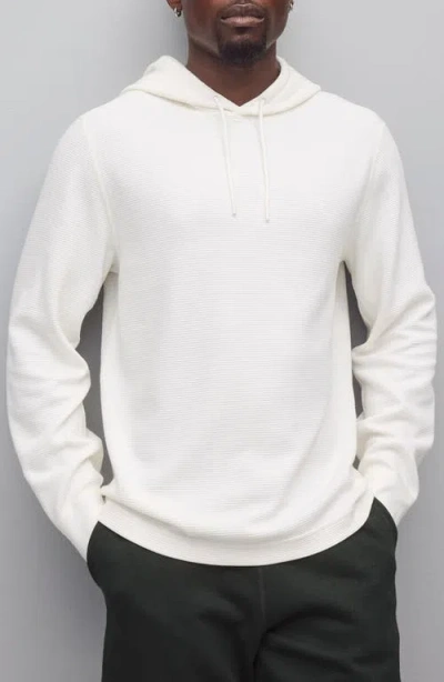 Reigning Champ Lightweight Waffle Stitch Hoodie In White