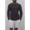 Reigning Champ Lightweight Waffle Stitch Long Sleeve T-shirt In Black