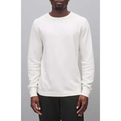 Reigning Champ Lightweight Waffle Stitch Long Sleeve T-shirt In White