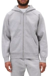 Reigning Champ Midweight Fleece Zip Hoodie In Heather Grey