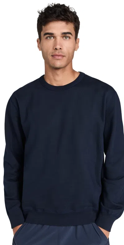 Reigning Champ Midweight Terry Classic Crew Neck Sweatshirt Navy