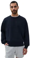 Reigning Champ Midweight Terry Relaxed Crewneck Navy In Navy