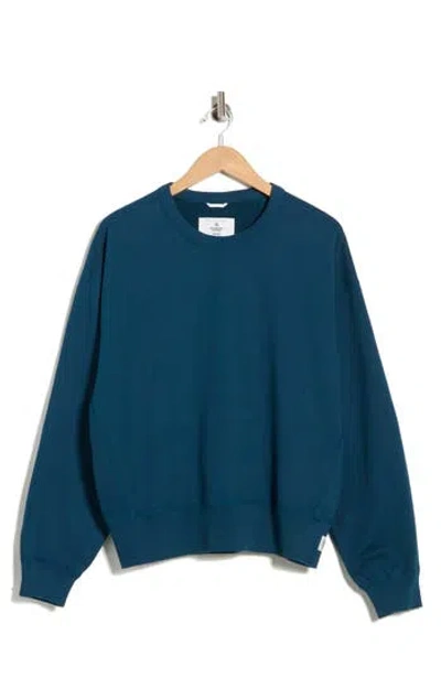 Reigning Champ Midweight Terry Relaxed Crewneck Sweatshirt In Blue