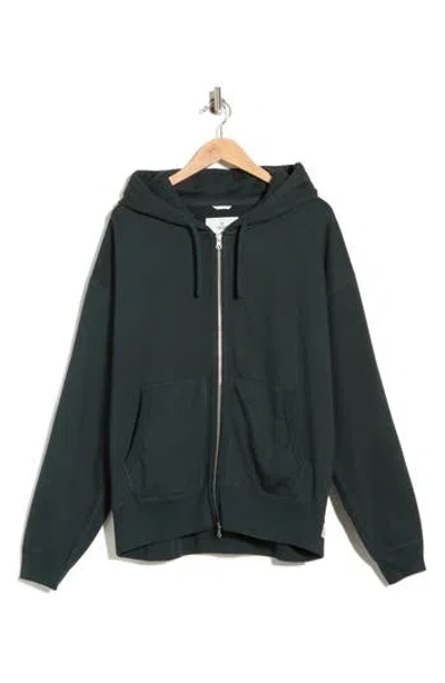 Reigning Champ Midweight Terry Relaxed Zip Hoodie In Green