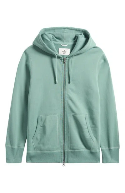 Reigning Champ Midweight Terry Slim Zip Hoodie In Sage