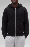 Reigning Champ Midweight Terry Standard Full Zip Hoodie In Black