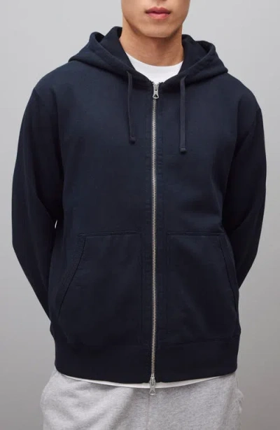 Reigning Champ Midweight Terry Standard Full Zip Hoodie In Blue