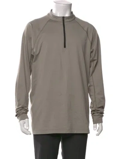 Pre-owned Reigning Champ Mock Neck Long Sleeve Pullover In Gray