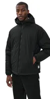 Reigning Champ Nylon Ripstop Signal Hooded Jacket Black In Black