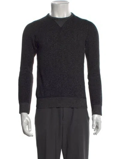 Pre-owned Reigning Champ Patterned Crew Neck Sweatshirt In Blue