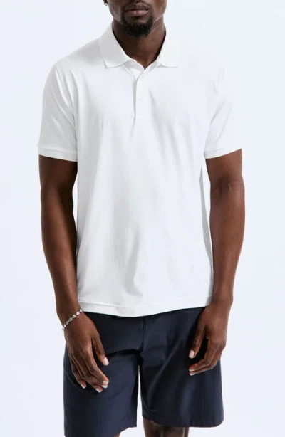 Reigning Champ White Supima Pique Ace Polo In 100 White
