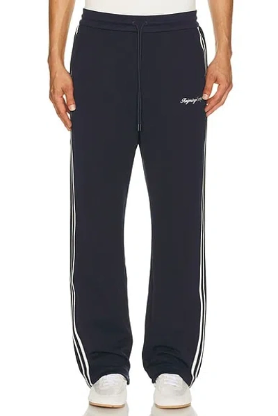 Reigning Champ Poly Pique Campo Standard Track Pant In Navy