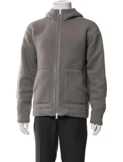 Pre-owned Reigning Champ Puffer Coat In Gray