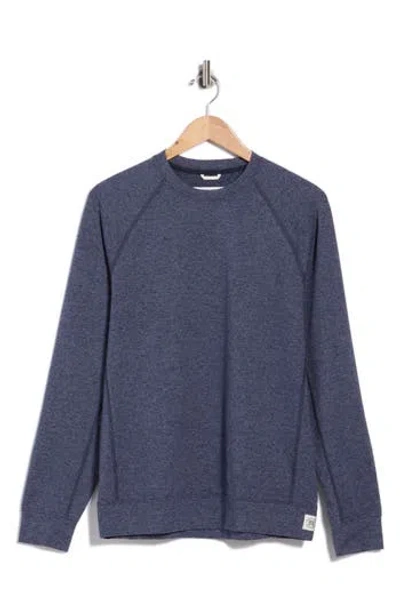 Reigning Champ Recovery Brushed Jersey Crewneck Pullover In Blue