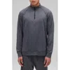 Reigning Champ Recovery Brushed Jersey Quarter Zip Pullover In Gray