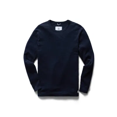 Reigning Champ Slub Long Sleeve In Navy In Blue