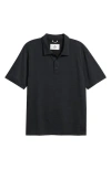 Reigning Champ Solotex Mesh Tiebreak Polo In Black