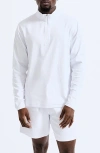Reigning Champ Solotex® Mesh Tiebreak Quarter Zip Top In White