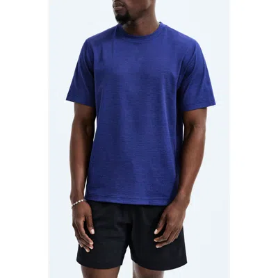 Reigning Champ Solotex® Mesh Tiebreak Performance T-shirt In Admiral Blue