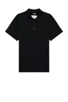 Reigning Champ Solotex Mesh Tiebreak Polo In Heather Black