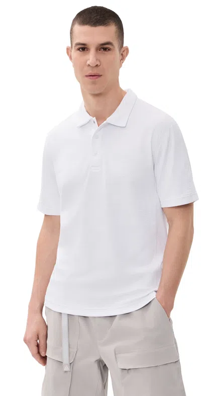 Reigning Champ Solotex Mesh Tiebreak Standard Polo White