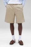 Reigning Champ Sophomore Relaxed Fit Pleated Cotton Twill Chino Shorts In Sand