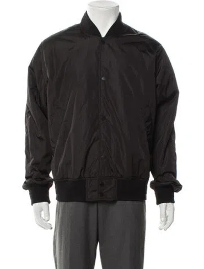 Pre-owned Reigning Champ Stadium Bomber Jacket In Black