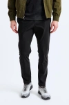 Reigning Champ Stretch Warp Knit Slim Coach's Pants In Black