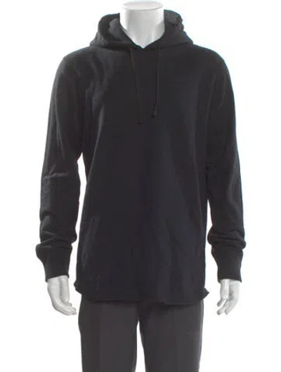 Pre-owned Reigning Champ V-neck Long Sleeve Hoodie In Black