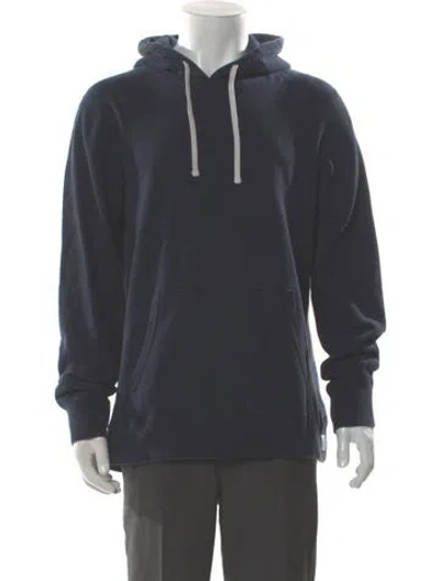 Pre-owned Reigning Champ V-neck Long Sleeve Hoodie In Gray