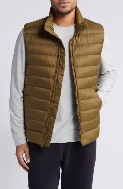 Reigning Champ Water Repellent 750 Fill Power Down Waistcoat In Olive