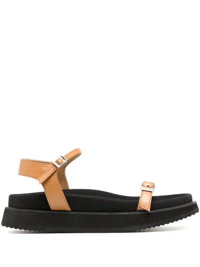 Reike Nen Ankle-strap Leather Sandals In Brown