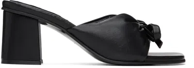 Reike Nen Black Bow Heeled Sandals