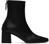 Reike Nen Black Cube Heel Basic Boots In Black
