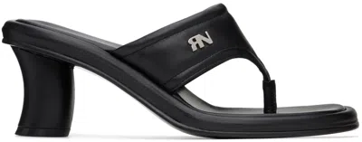 Reike Nen Black Padded Heeled Sandals
