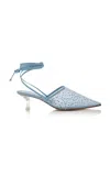 Reike Nen Exclusive Bit Convertible Sequined-mesh Mules In Blue