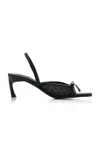Reike Nen Exclusive Riviera Nabi Polka-dot Mesh Slingback Sandals In Black