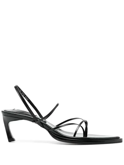 Reike Nen Garo 60mm Leather Slingback Sandals In Black