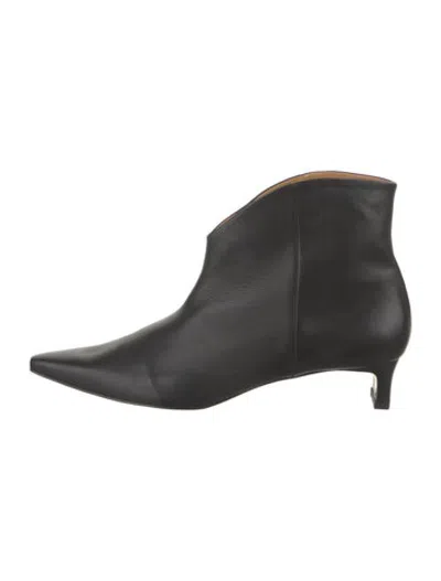 Pre-owned Reike Nen Leather Boots In Black