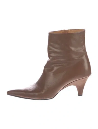 Pre-owned Reike Nen Leather Boots In Brown