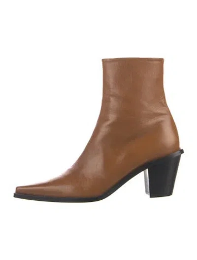 Pre-owned Reike Nen Leather Boots In Brown