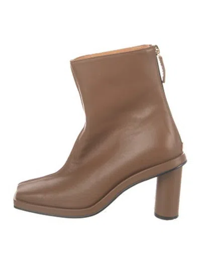Pre-owned Reike Nen Leather Boots In Brown