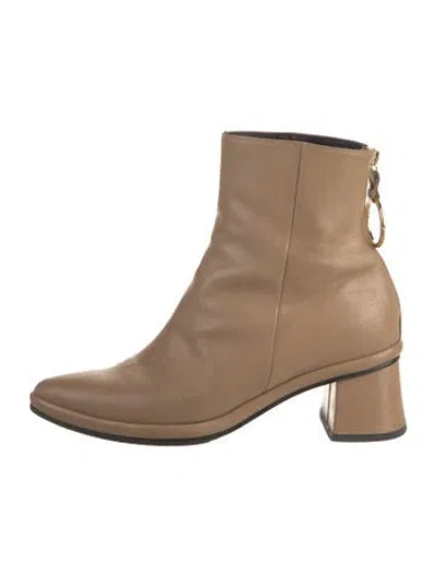 Pre-owned Reike Nen Leather Boots In Neutral